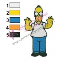 Homer Simpson Simpsons Embroidery